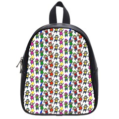 Stickman Kids Doodle Paper Children Group School Bag (small) by Simbadda