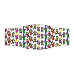 Stickman Kids Doodle Paper Children Group Stretchable Headband by Simbadda