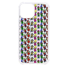 Stickman Kids Doodle Paper Children Group Iphone 13 Mini Tpu Uv Print Case by Simbadda