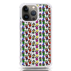 Stickman Kids Doodle Paper Children Group Iphone 13 Pro Tpu Uv Print Case by Simbadda