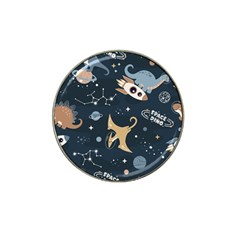 Space Theme Art Pattern Design Wallpaper Hat Clip Ball Marker (4 Pack)