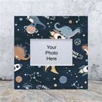 Space Theme Art Pattern Design Wallpaper White Box Photo Frame 4  x 6  Front