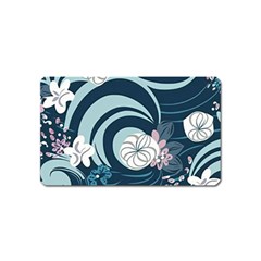 Flowers Pattern Floral Ocean Abstract Digital Art Magnet (name Card) by Simbadda