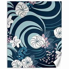 Flowers Pattern Floral Ocean Abstract Digital Art Canvas 16  X 20  by Simbadda