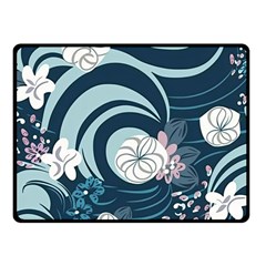 Flowers Pattern Floral Ocean Abstract Digital Art Two Sides Fleece Blanket (small) by Simbadda