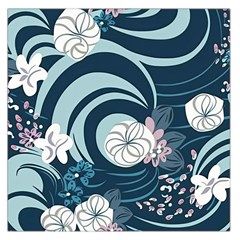 Flowers Pattern Floral Ocean Abstract Digital Art Square Satin Scarf (36  X 36 ) by Simbadda