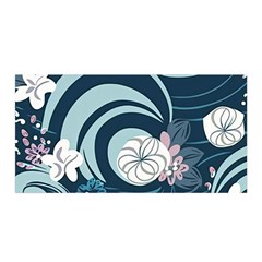 Flowers Pattern Floral Ocean Abstract Digital Art Satin Wrap 35  X 70  by Simbadda