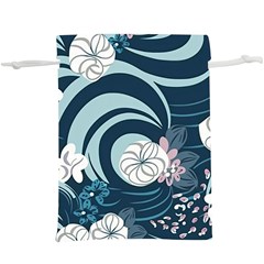 Flowers Pattern Floral Ocean Abstract Digital Art Lightweight Drawstring Pouch (xl) by Simbadda