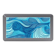 Ocean Waves Sea Abstract Pattern Water Blue Memory Card Reader (mini) by Simbadda