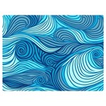 Ocean Waves Sea Abstract Pattern Water Blue Premium Plush Fleece Blanket (Extra Small) 40 x30  Blanket Front