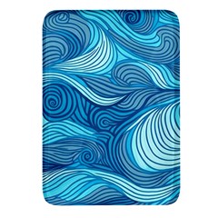 Ocean Waves Sea Abstract Pattern Water Blue Rectangular Glass Fridge Magnet (4 Pack)