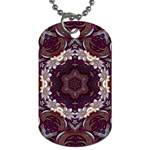 Rosette Kaleidoscope Mosaic Abstract Background Dog Tag (Two Sides) Front