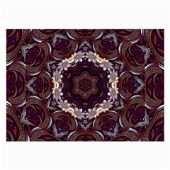 Rosette Kaleidoscope Mosaic Abstract Background Large Glasses Cloth by Simbadda