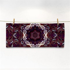 Rosette Kaleidoscope Mosaic Abstract Background Hand Towel by Simbadda