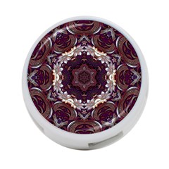 Rosette Kaleidoscope Mosaic Abstract Background 4-port Usb Hub (one Side) by Simbadda