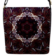 Rosette Kaleidoscope Mosaic Abstract Background Flap Closure Messenger Bag (s) by Simbadda