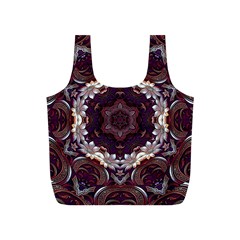 Rosette Kaleidoscope Mosaic Abstract Background Full Print Recycle Bag (s) by Simbadda