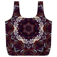 Rosette Kaleidoscope Mosaic Abstract Background Full Print Recycle Bag (xl) by Simbadda