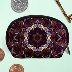 Rosette Kaleidoscope Mosaic Abstract Background Accessory Pouch (large) by Simbadda