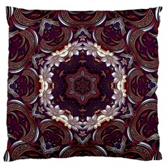 Rosette Kaleidoscope Mosaic Abstract Background Standard Premium Plush Fleece Cushion Case (one Side) by Simbadda