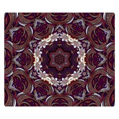 Rosette Kaleidoscope Mosaic Abstract Background Two Sides Premium Plush Fleece Blanket (small) by Simbadda