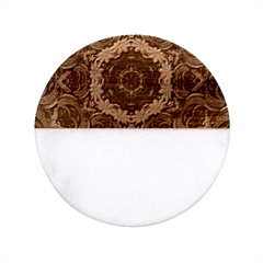 Rosette Kaleidoscope Mosaic Abstract Background Classic Marble Wood Coaster (round)  by Simbadda