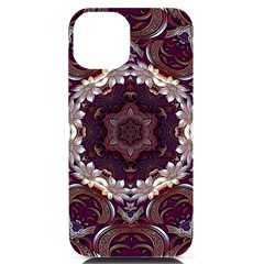 Rosette Kaleidoscope Mosaic Abstract Background Iphone 14 Black Uv Print Case by Simbadda