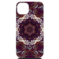 Rosette Kaleidoscope Mosaic Abstract Background Iphone 14 Plus Black Uv Print Case by Simbadda