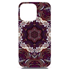 Rosette Kaleidoscope Mosaic Abstract Background Iphone 14 Pro Max Black Uv Print Case by Simbadda