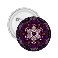 Rosette Kaleidoscope Mosaic Abstract Background Art 2.25  Buttons