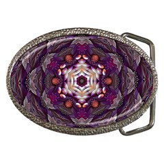 Rosette Kaleidoscope Mosaic Abstract Background Art Belt Buckles