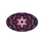 Rosette Kaleidoscope Mosaic Abstract Background Art Sticker (Oval) Front