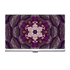 Rosette Kaleidoscope Mosaic Abstract Background Art Business Card Holder