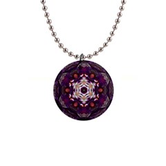 Rosette Kaleidoscope Mosaic Abstract Background Art 1  Button Necklace