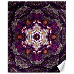 Rosette Kaleidoscope Mosaic Abstract Background Art Canvas 16  x 20 