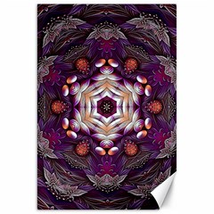 Rosette Kaleidoscope Mosaic Abstract Background Art Canvas 20  x 30 