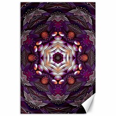 Rosette Kaleidoscope Mosaic Abstract Background Art Canvas 24  x 36 