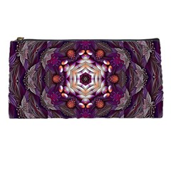 Rosette Kaleidoscope Mosaic Abstract Background Art Pencil Case by Simbadda