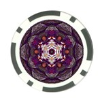 Rosette Kaleidoscope Mosaic Abstract Background Art Poker Chip Card Guard (10 pack) Front