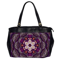 Rosette Kaleidoscope Mosaic Abstract Background Art Oversize Office Handbag (2 Sides)