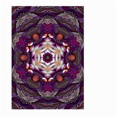 Rosette Kaleidoscope Mosaic Abstract Background Art Large Garden Flag (Two Sides)