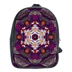 Rosette Kaleidoscope Mosaic Abstract Background Art School Bag (XL)