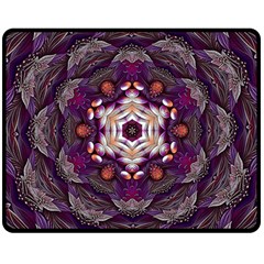 Rosette Kaleidoscope Mosaic Abstract Background Art Two Sides Fleece Blanket (Medium)