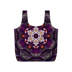 Rosette Kaleidoscope Mosaic Abstract Background Art Full Print Recycle Bag (S)