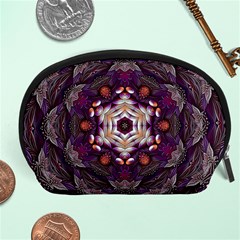 Rosette Kaleidoscope Mosaic Abstract Background Art Accessory Pouch (Large)