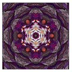 Rosette Kaleidoscope Mosaic Abstract Background Art Square Satin Scarf (36  x 36 )