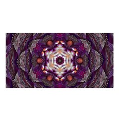 Rosette Kaleidoscope Mosaic Abstract Background Art Satin Shawl 45  x 80 