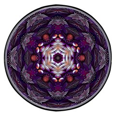 Rosette Kaleidoscope Mosaic Abstract Background Art Wireless Fast Charger(Black)