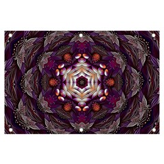 Rosette Kaleidoscope Mosaic Abstract Background Art Banner and Sign 6  x 4 