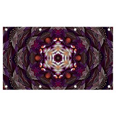 Rosette Kaleidoscope Mosaic Abstract Background Art Banner and Sign 7  x 4 